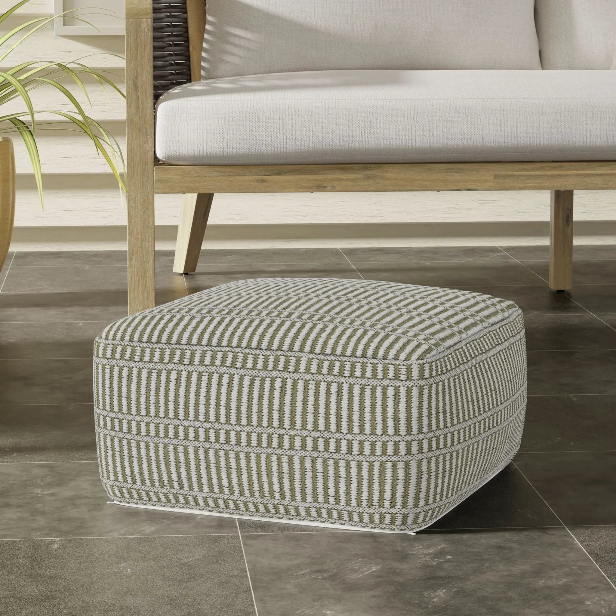 Safford - Square Outdoor / Indoor Pouf by HouseOfZazla