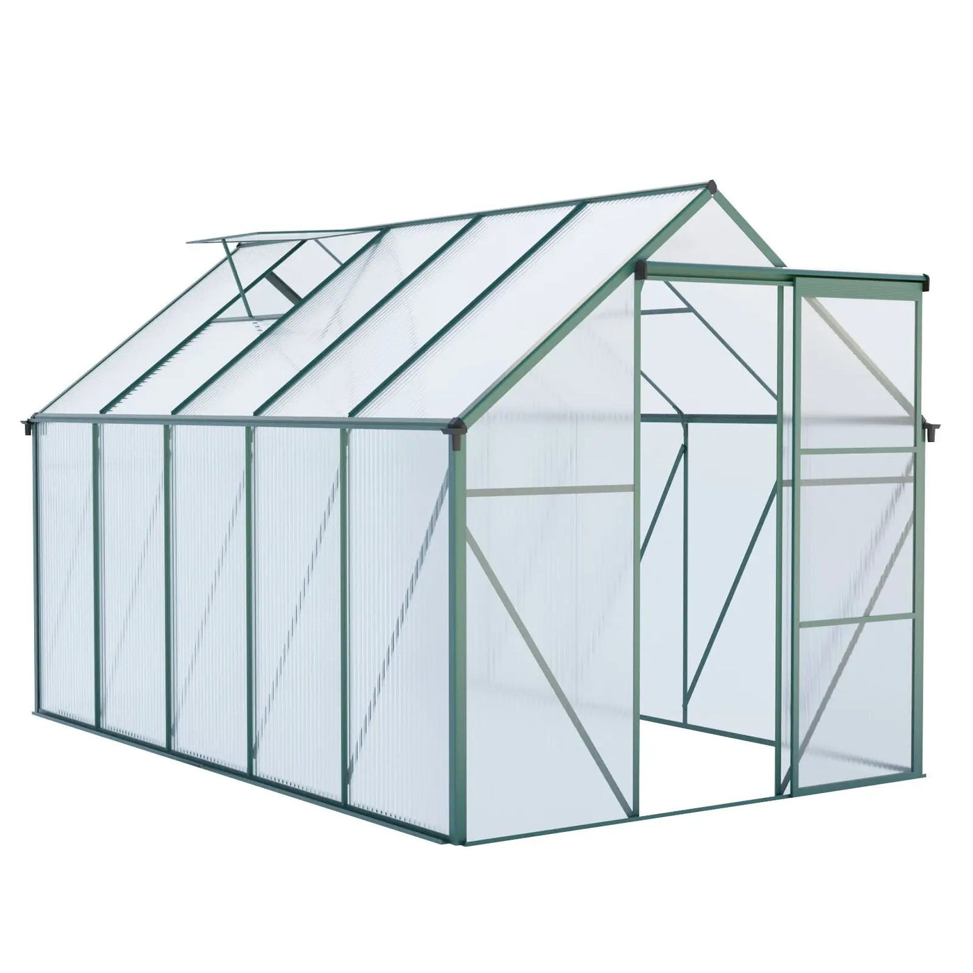 Polycarbonate house Raised Base And Anchor Aluminum Heavy Duty Walk-In houses For Outdoor Backyard In All Season by HouseOfZazla