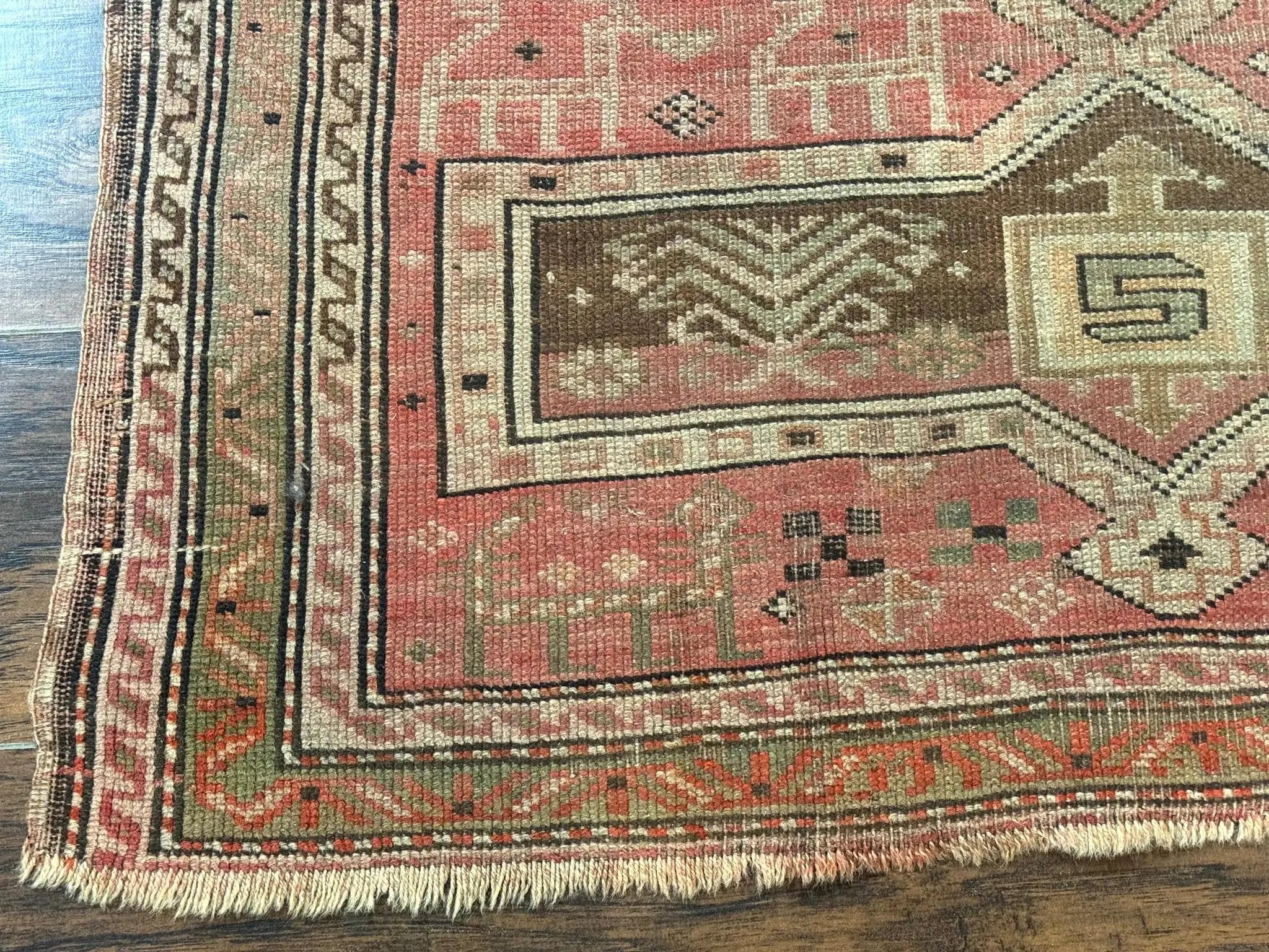 Antique Turkish Melas Rug 3x5, Geometric Carpet, 1920s Wool Rug, Bohemian Rug, Low Pile Rug, Tribal Rug by Jewel Rugs