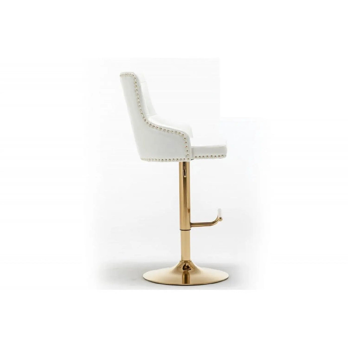Adjustable Swivel Bar Stool With Nailhead Trim (Set of 2) by HouseOfZazla