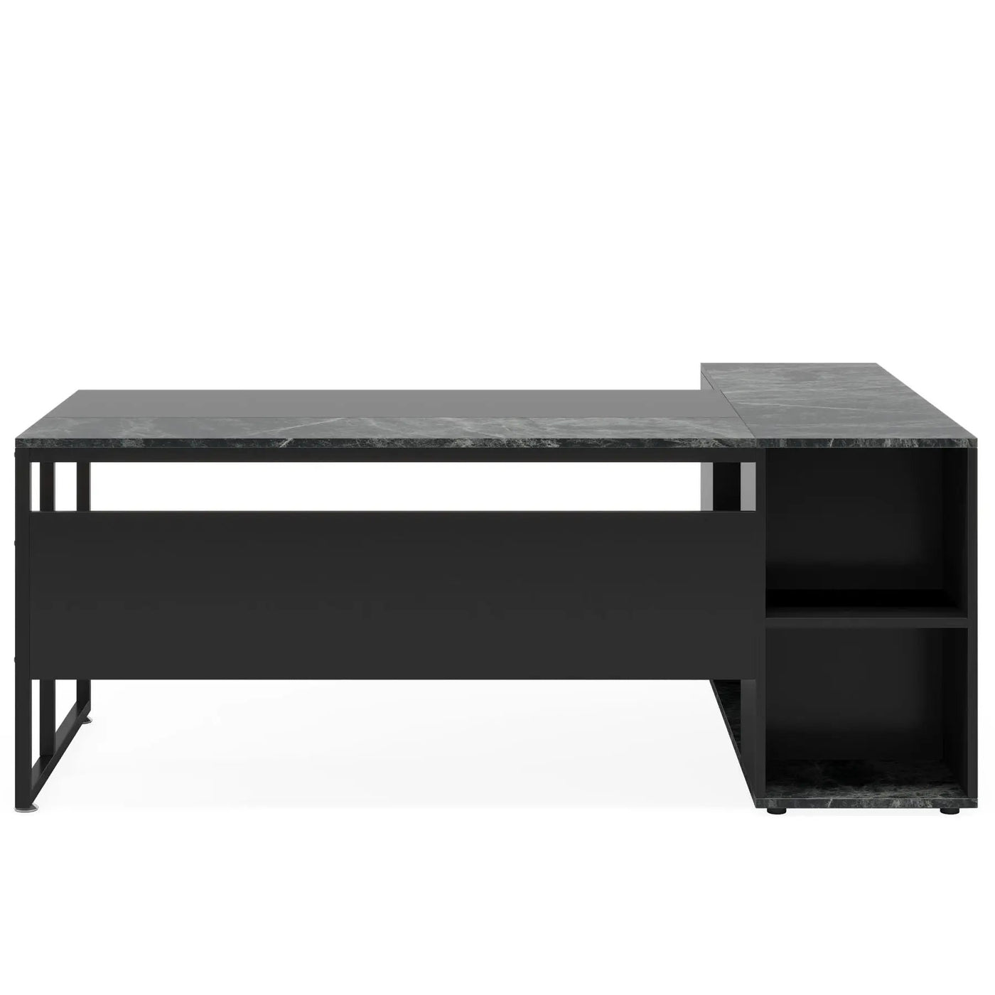 L-Shaped Executive Desk With Cabinet Storage by HouseOfZazla