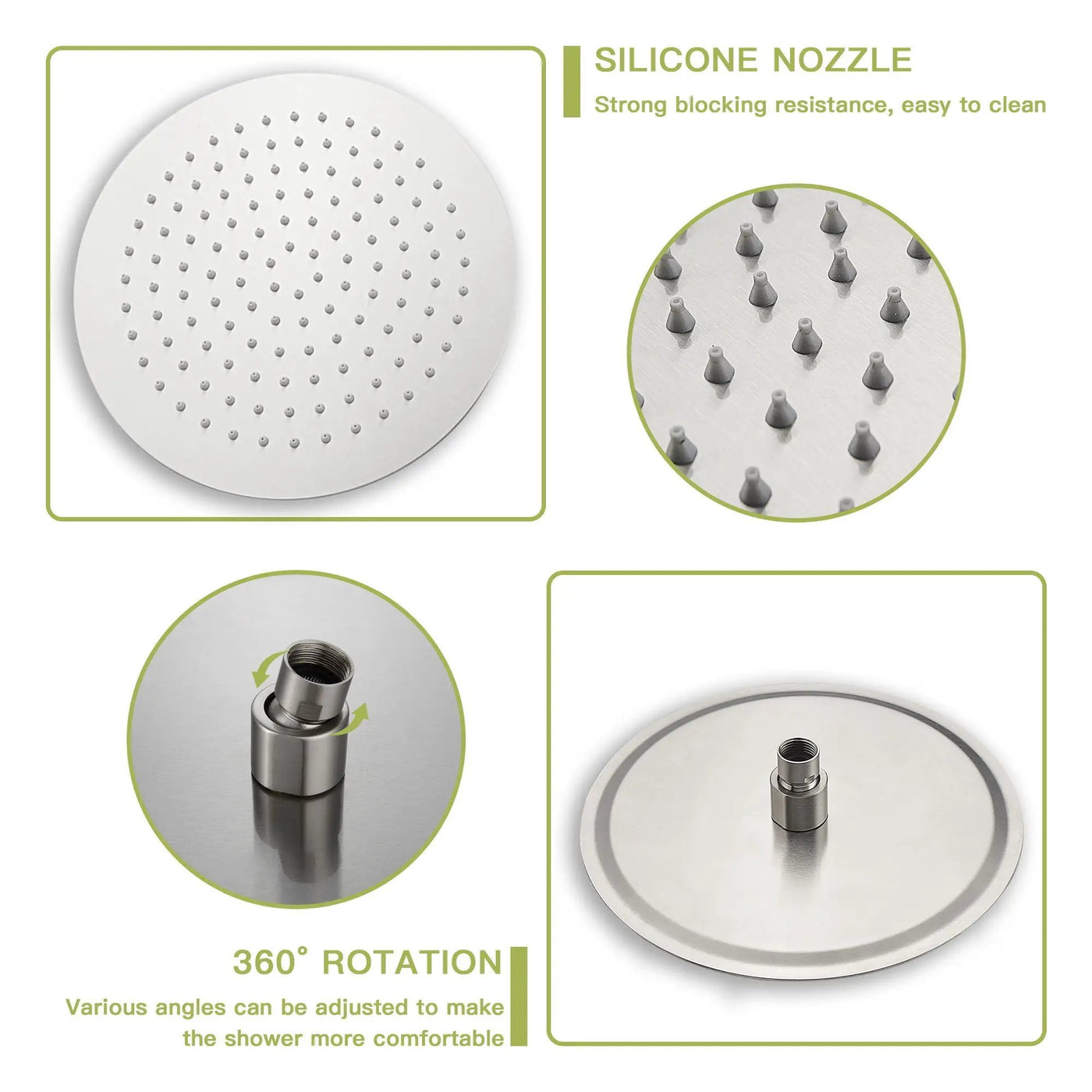 Shower System With 5 Function Rain Hand Shower And Slide Bar Combo by HouseOfZazla