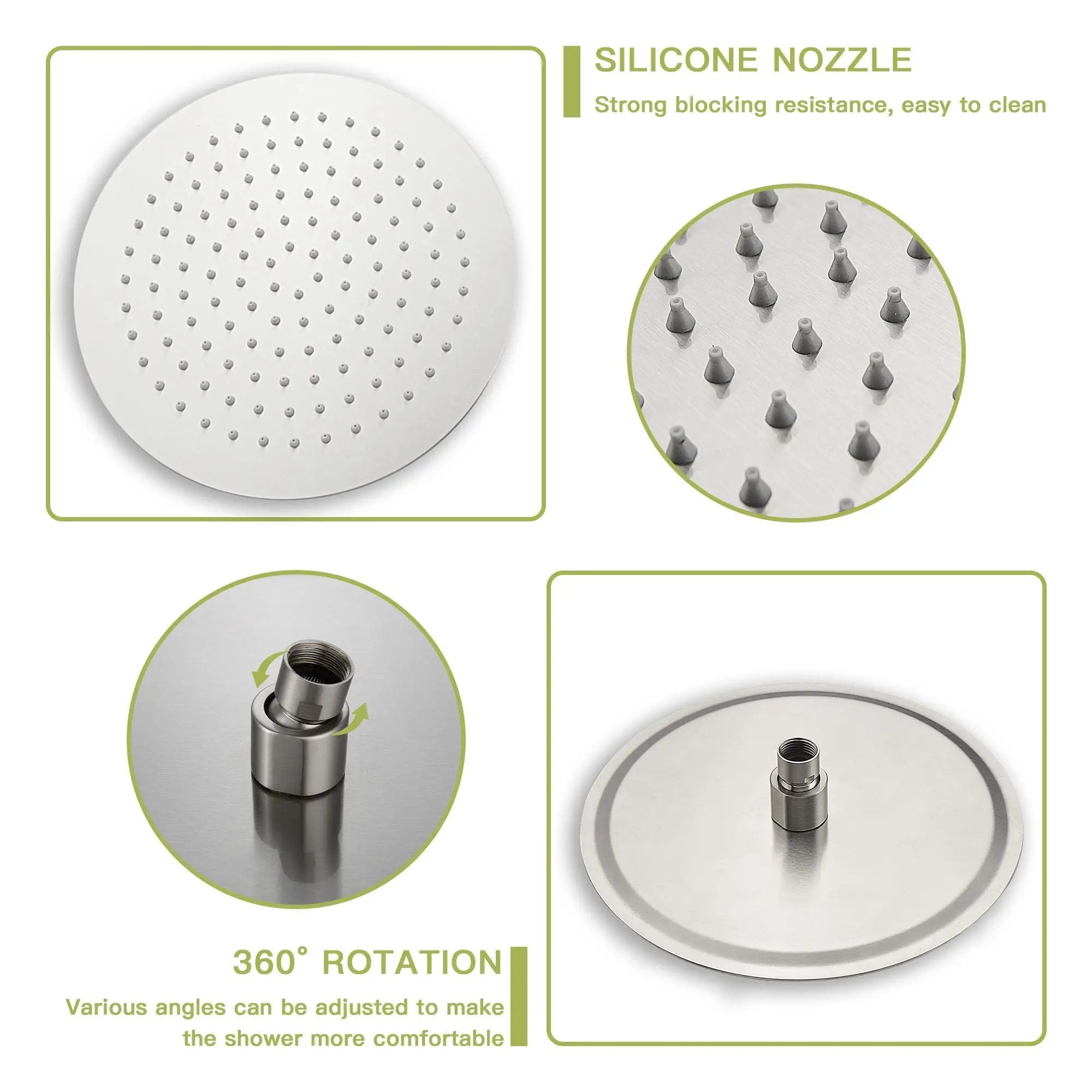 Shower System With 5 Function Rain Hand Shower And Slide Bar Combo by HouseOfZazla