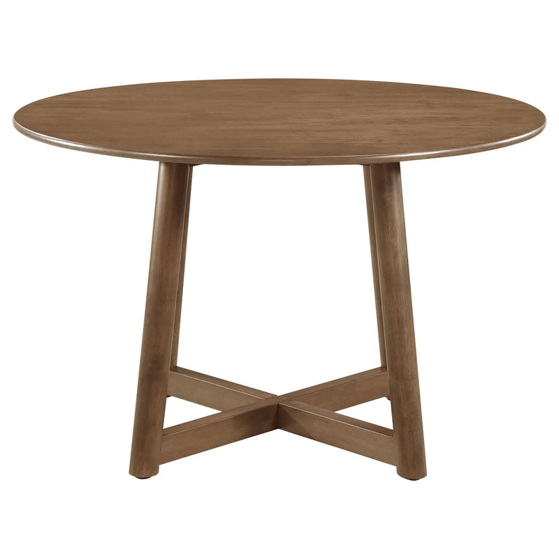 Dinah 5-piece Round Solid Wood Dining Set Walnut by Unique Piece Furniture