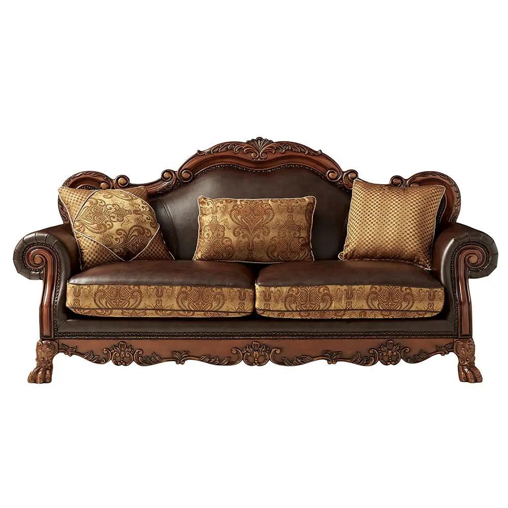 Dresden - Sofa - Bone PU & Gold Patina by Unique Piece Furniture
