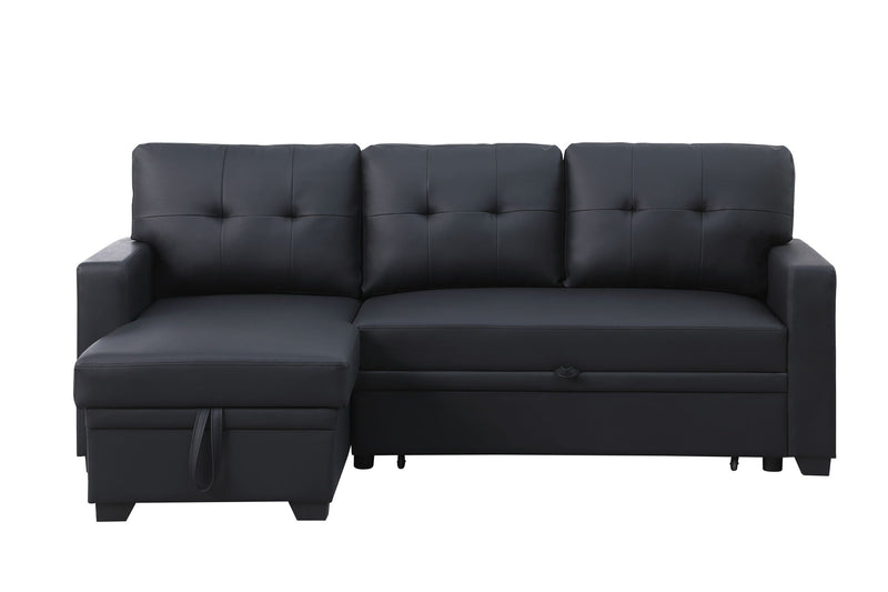 Upholstered Pull Out Sectional Sofa With Chaise by HouseOfZazla