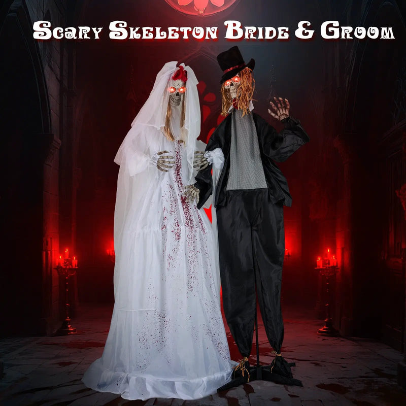 Halloween Animatronic Standing Bride 7.2 FT Haunted House Decoration by DirectDeals