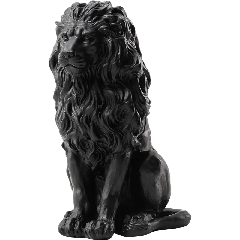20.5" Lion Statue - Resin Outdoor Guardian Sculpture by HouseOfZazla
