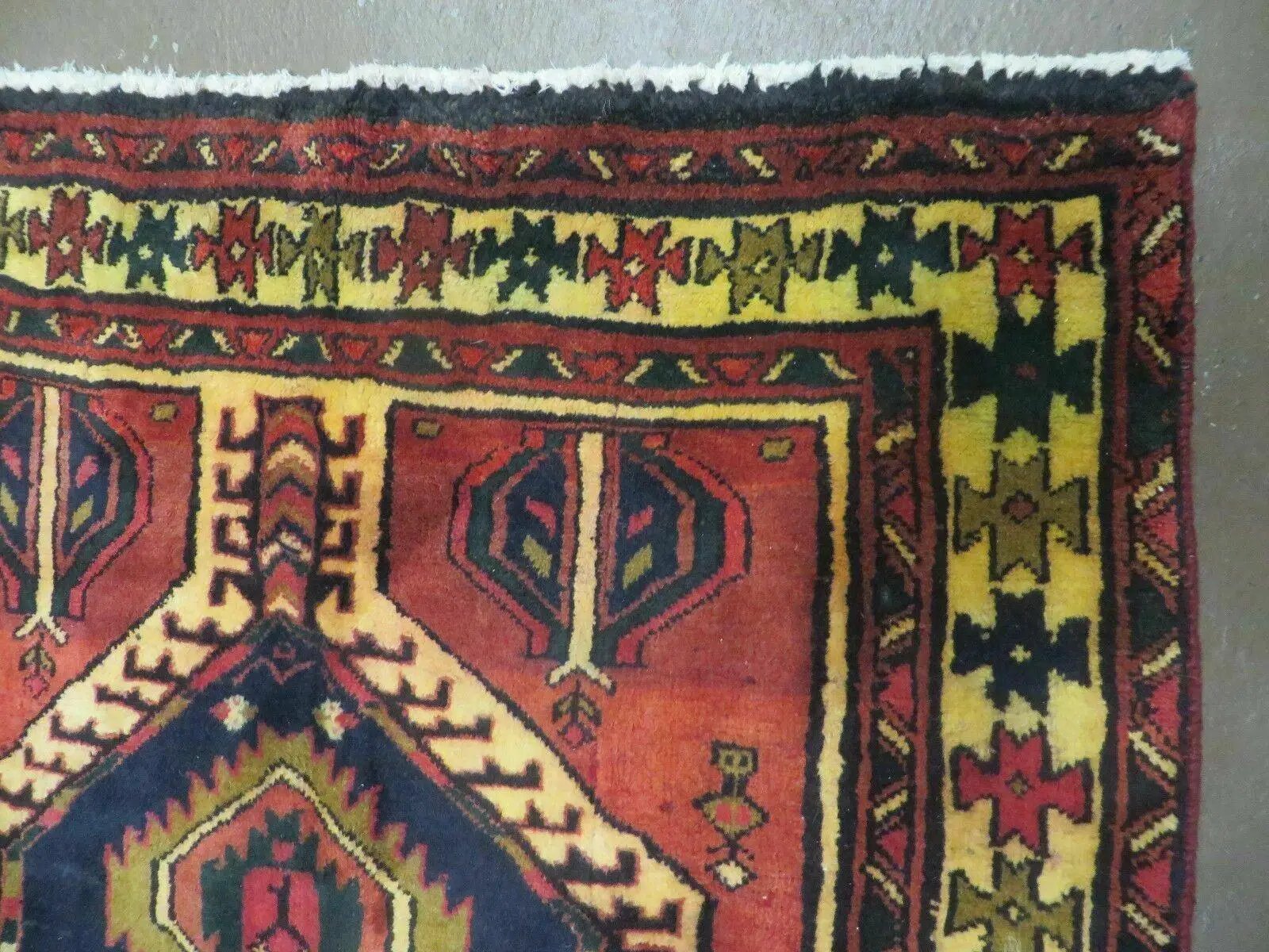 3' 4"X 7' Antique Handmade Turkish Wool Rug Organic #101 by Jewel Rugs