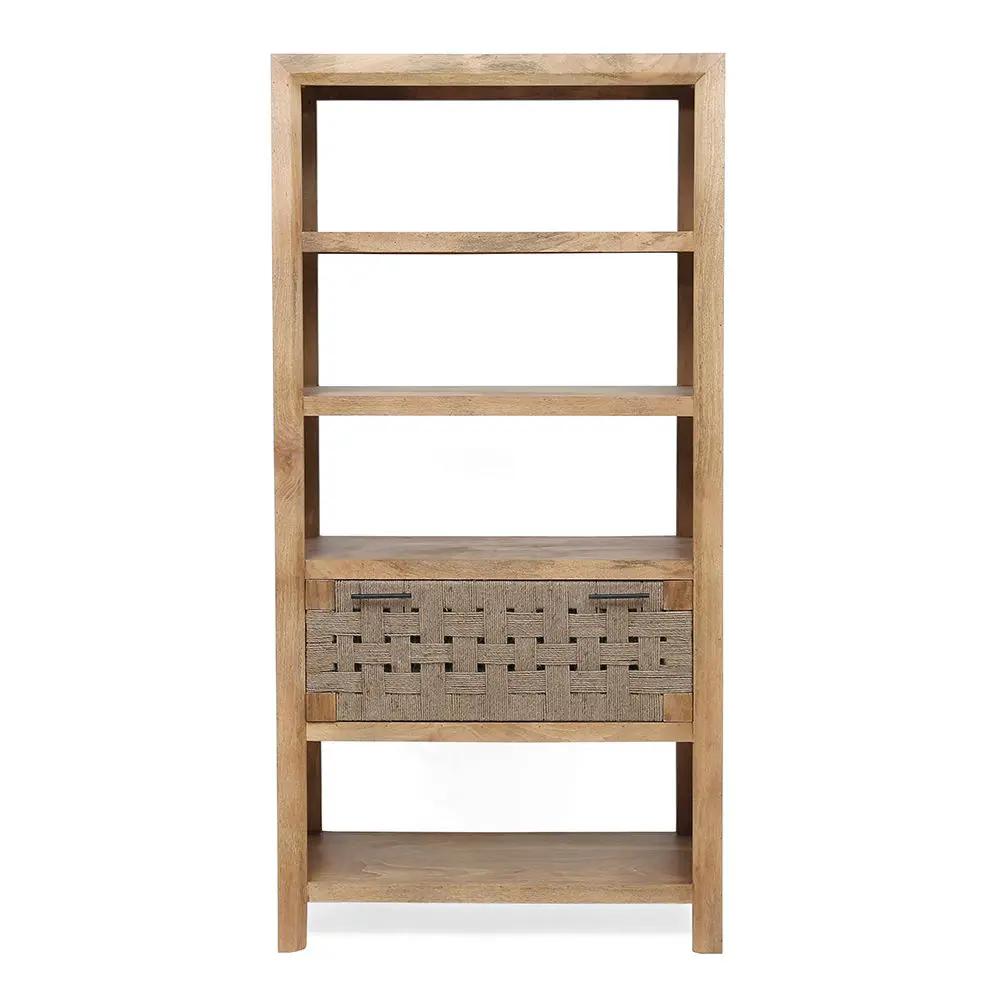 Shelf With Drawer - Beige Brown by Unique Piece Furniture