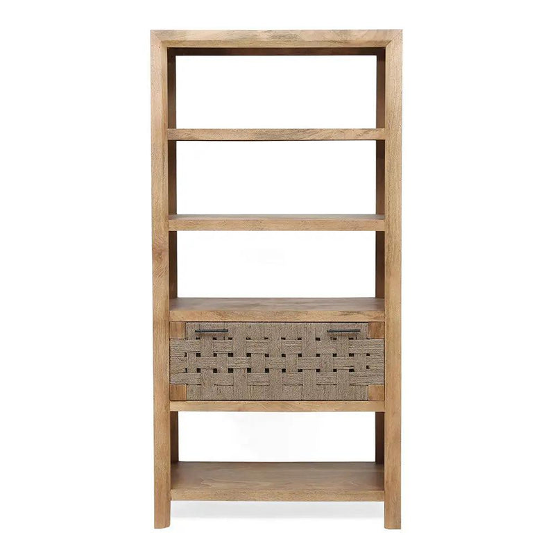 Shelf With Drawer - Beige Brown by Unique Piece Furniture
