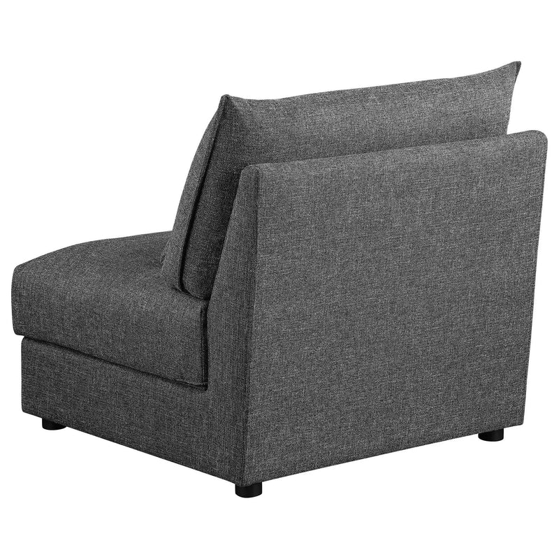 Sasha Upholstered Armless Chair Barely Black by Unique Piece Furniture