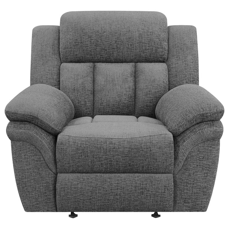 Bahrain Upholstered Power Glider Recliner Charcoal by Unique Piece Furniture