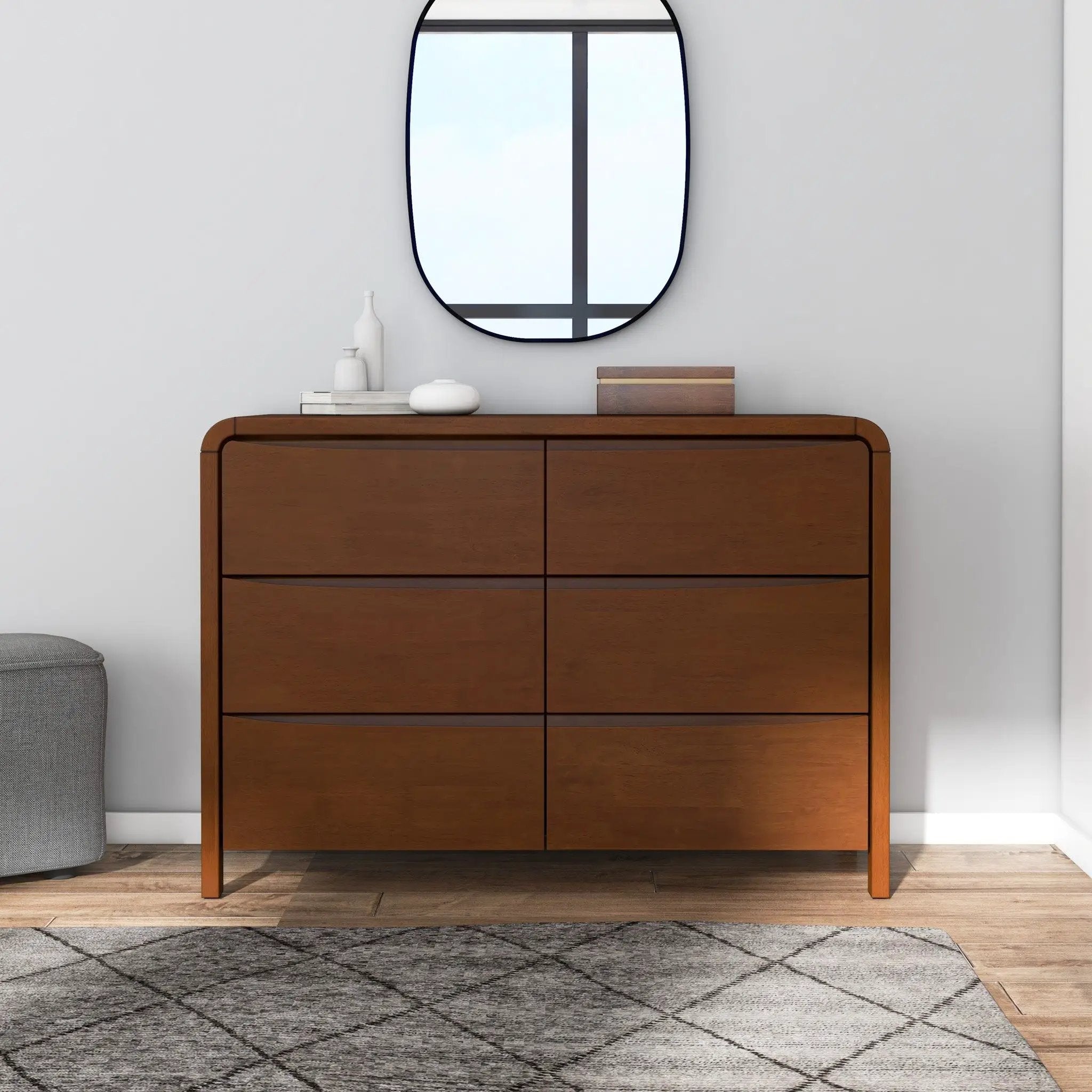 Lionel - 6 Drawer Dresser - Brown by Unique Piece Furniture