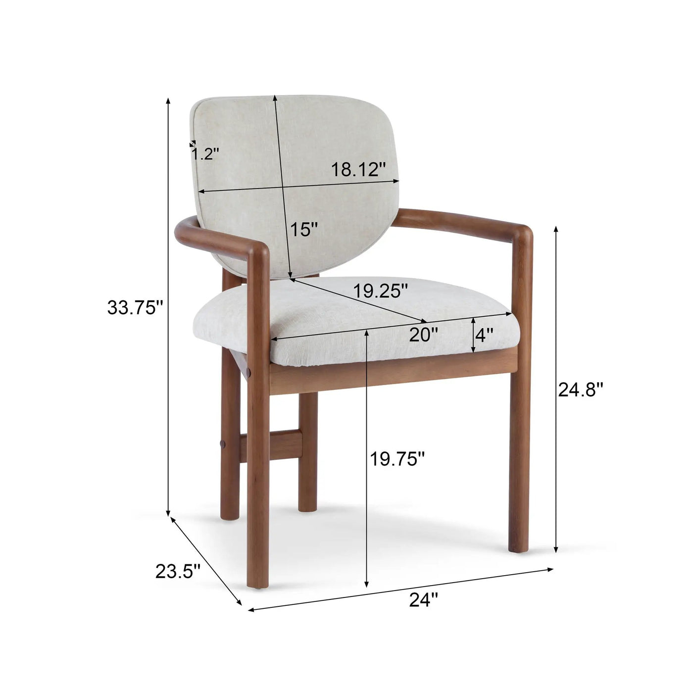 Upholstered Arm Dining Chairs (Set of 2) by HouseOfZazla