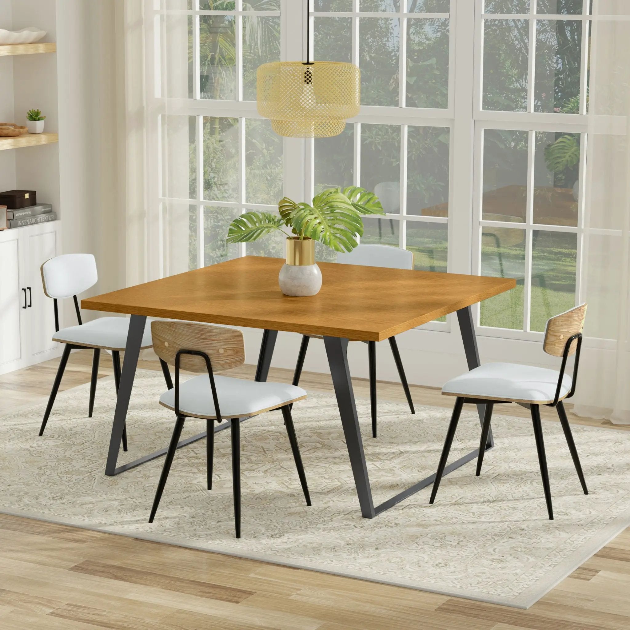 Lowry - Handcrafted Square Dining Table by HouseOfZazla