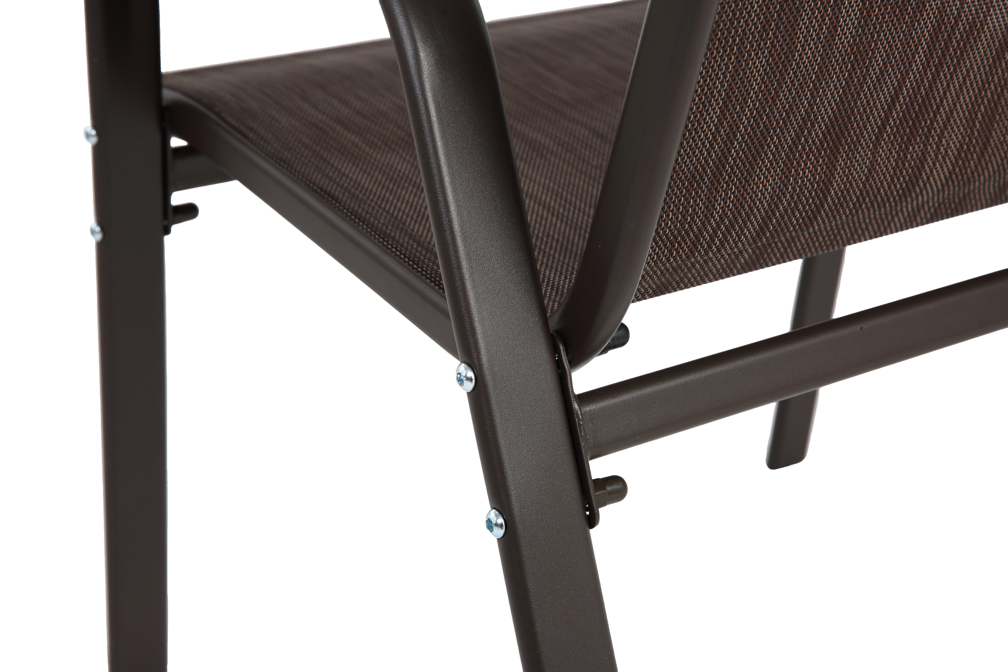 4 Piece Patio Chairs Set with Breathable Textilene Fabric (Brown) by HouseOfZazla