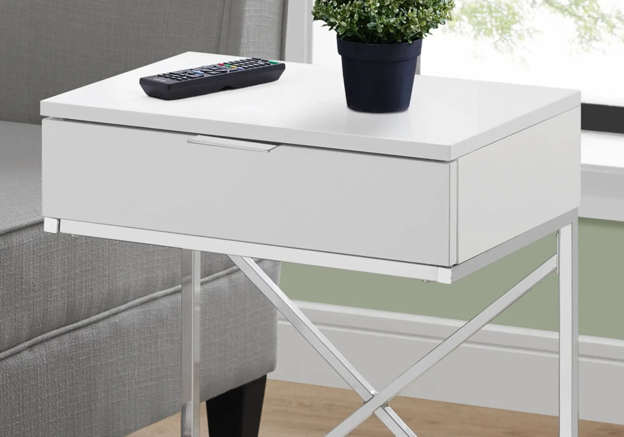 Accent Side Table, Storage Drawer, Spacious Tabletop, Contemporary & Modern by Unique Piece Furniture