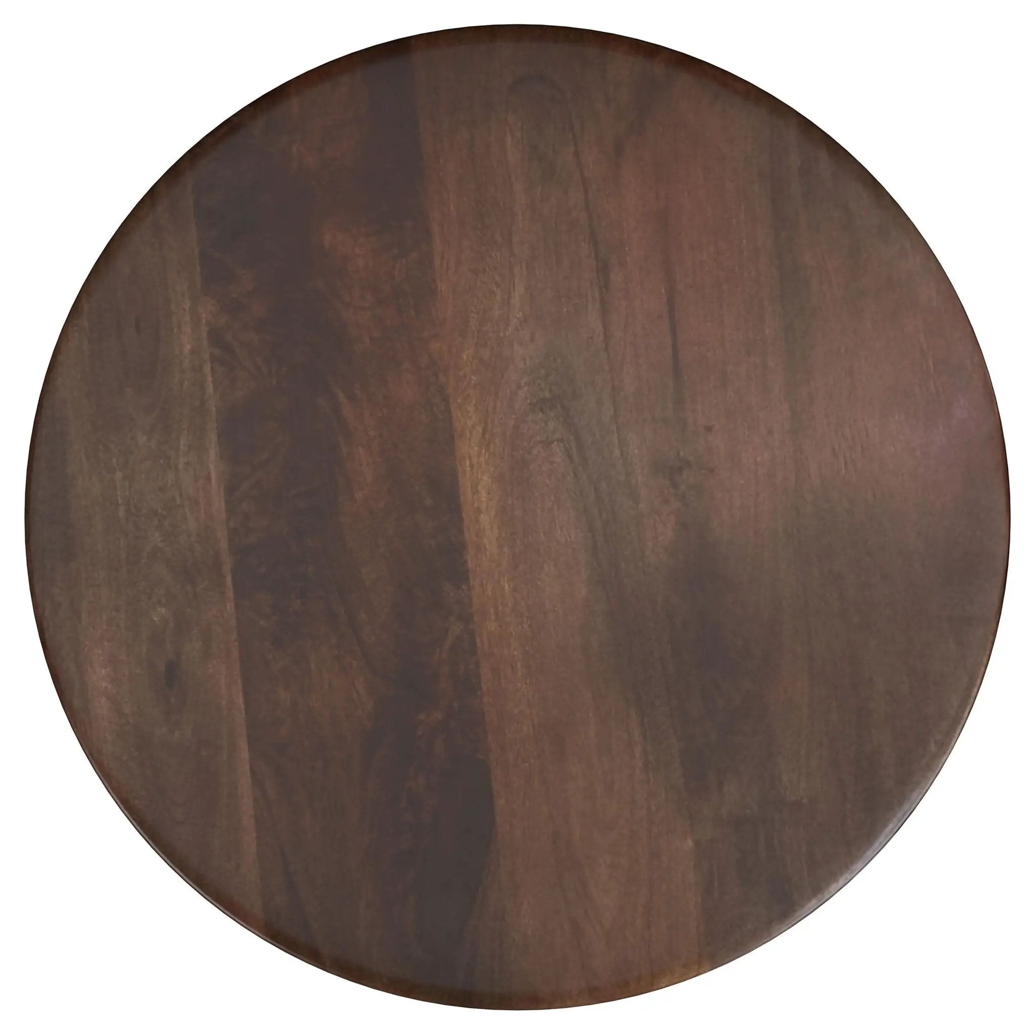 Dale Round Solid Mango Wood Side End Table Brown by Unique Piece Furniture
