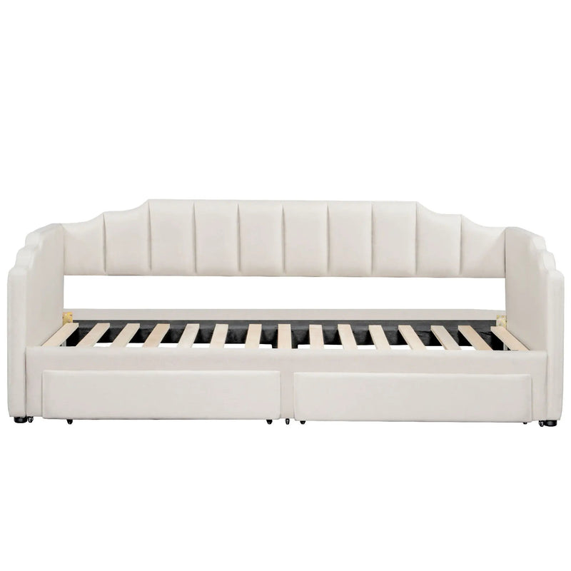 Extendable Daybed With LED Light And 2 Storage Drawers by HouseOfZazla