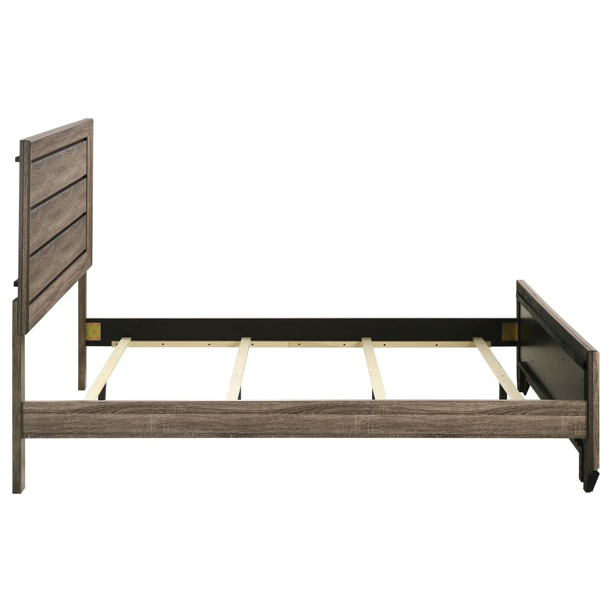 Kauffman Wood Queen Panel Bed Washed Taupe by Unique Piece Furniture
