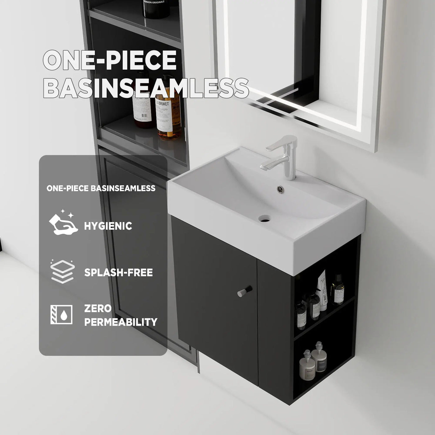 21.6 Inch Floating Bathroom Vanity with Sink by HouseOfZazla