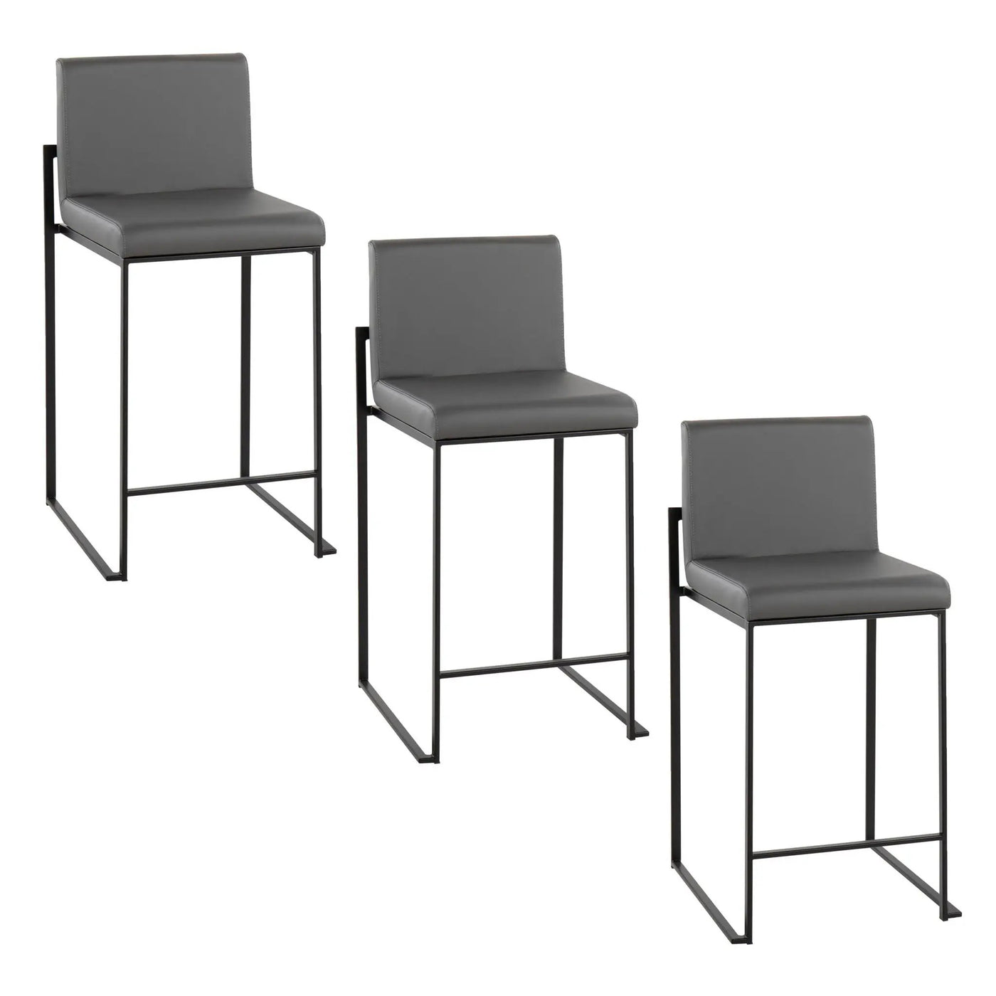 Fuji - Contemporary Modern Elegance, High Back Counter Stool by HouseOfZazla