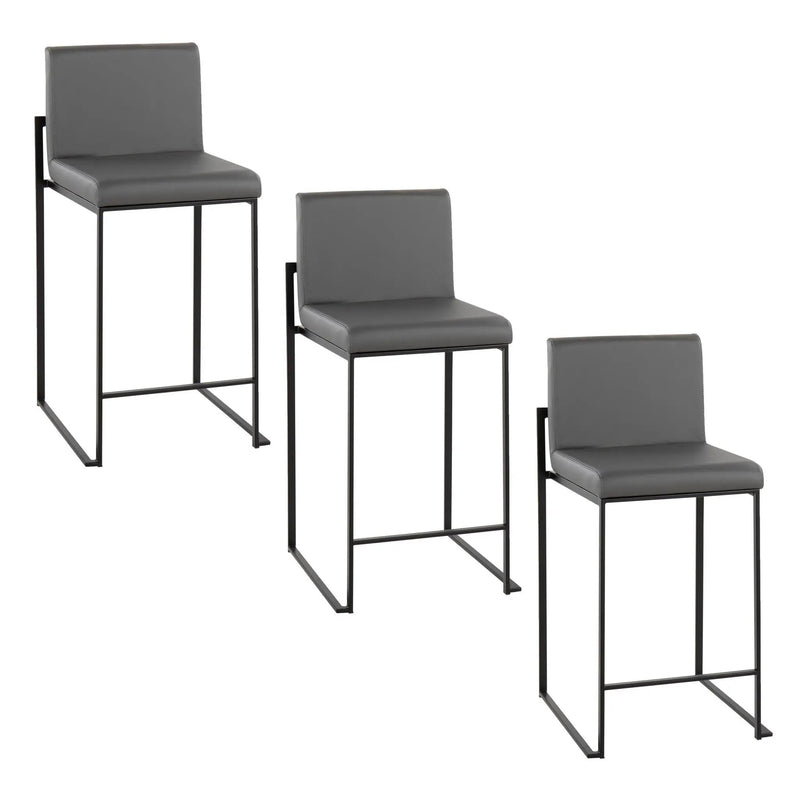 Fuji - Contemporary Modern Elegance, High Back Counter Stool by HouseOfZazla