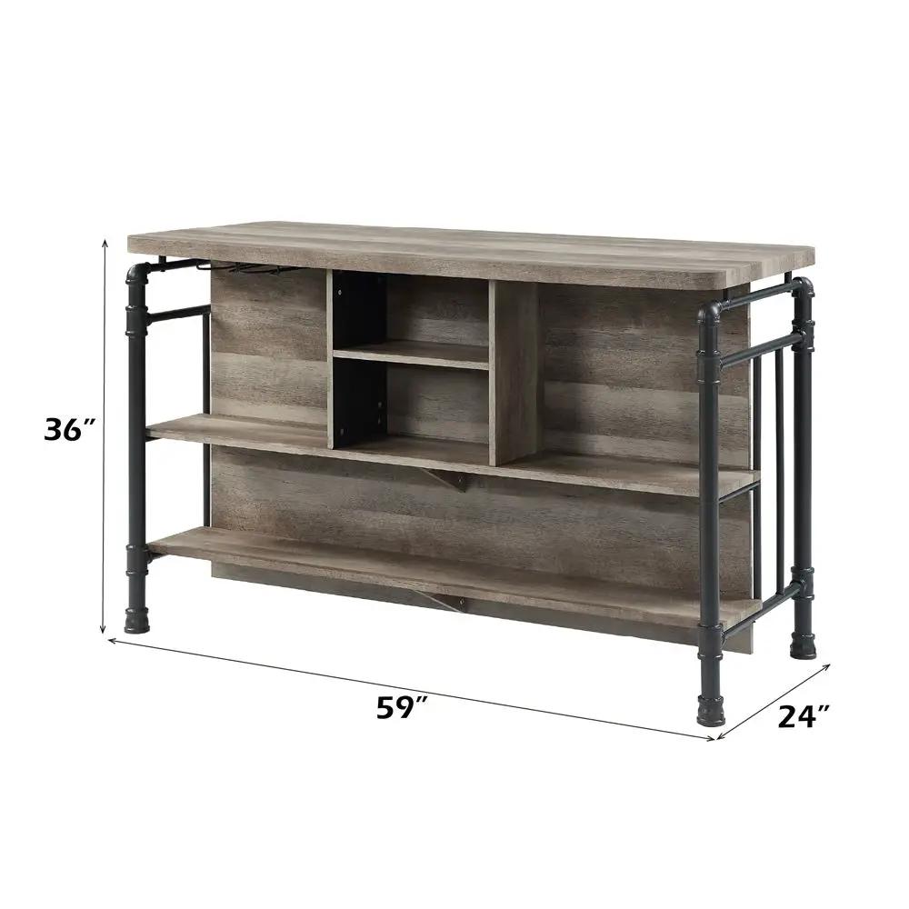 Edina - Counter Height Table - Antique Oak & Sandy Gray by Unique Piece Furniture
