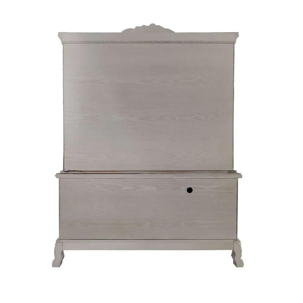 Dresden - Computer Desk & Hutch - Bone White by Unique Piece Furniture