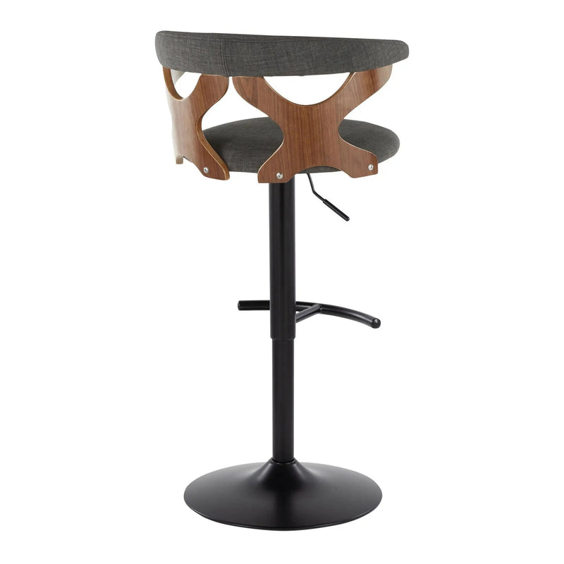 Gardenia - Contemporary Adjustable Barstool, Swivel With Rounded T Footrest (Set of 2) by Unique Piece Furniture