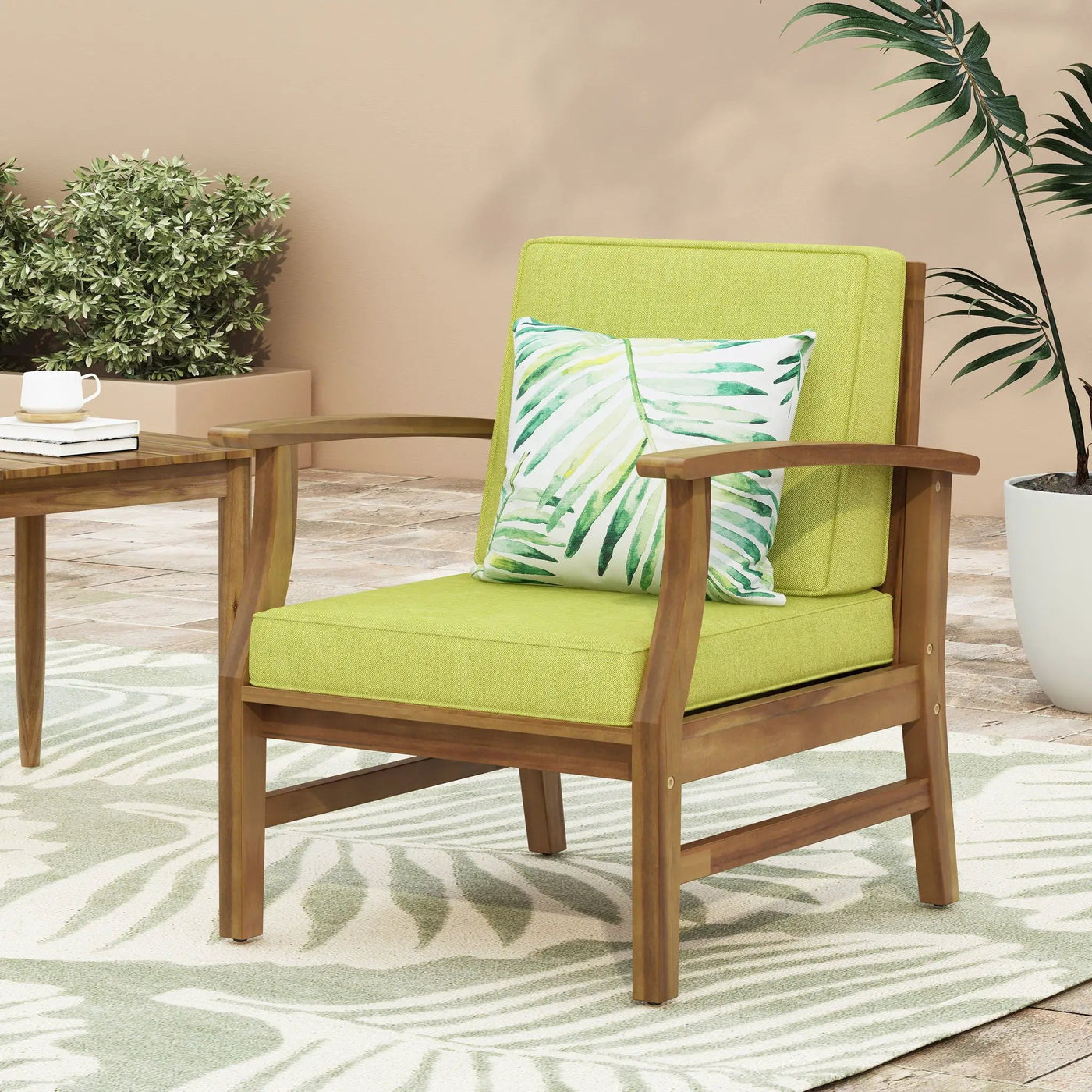 Perla Contemporary Club Chair with Water Resistant Cushion by HouseOfZazla