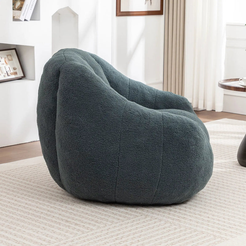 Comfy Bean Bag Chair With Memory Foam Filler, Tufted Soft by Unique Piece Furniture