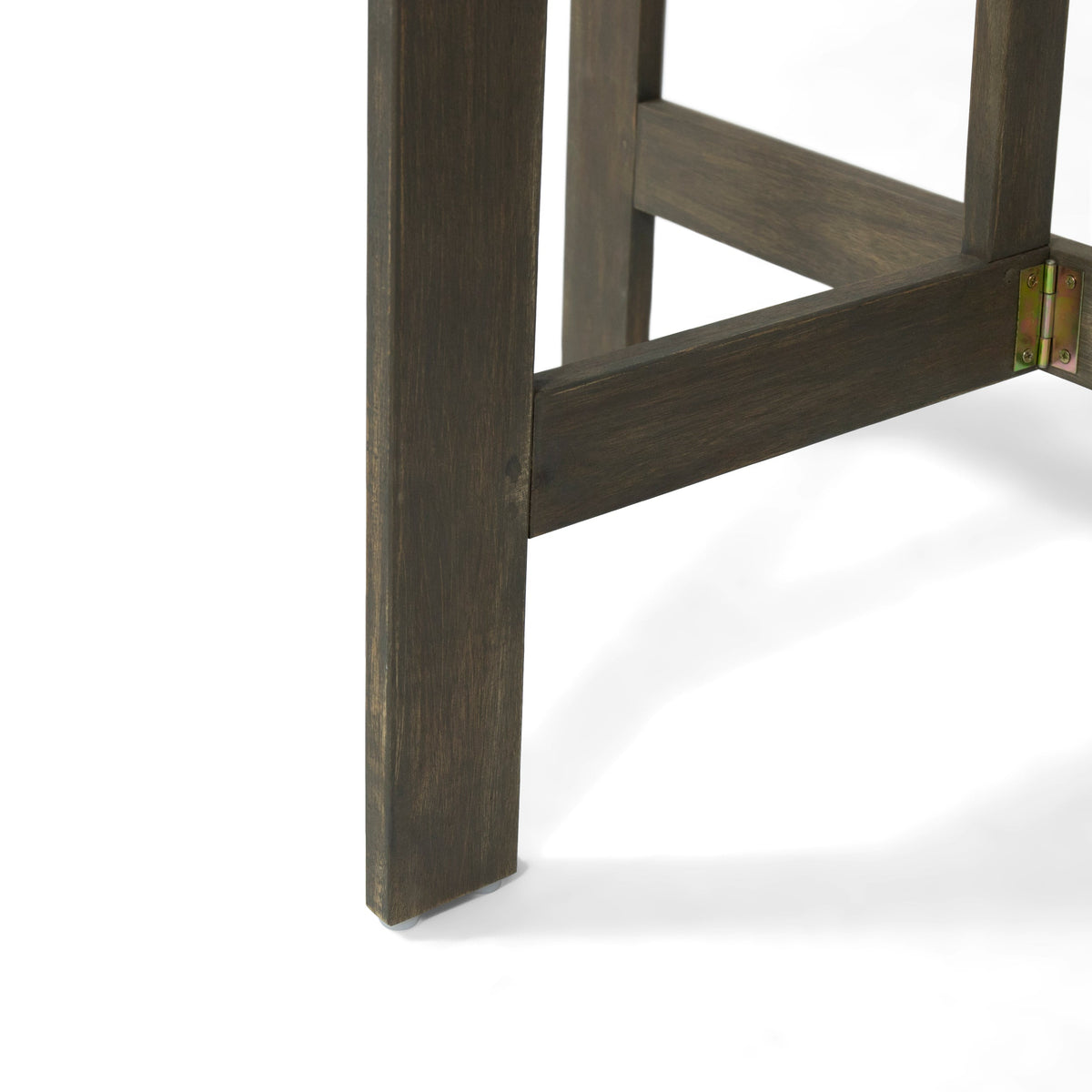 Half-Round Folding Acacia Wood 3pc Bistro Set with Weather Resistance - Gray, photo 6 of 10