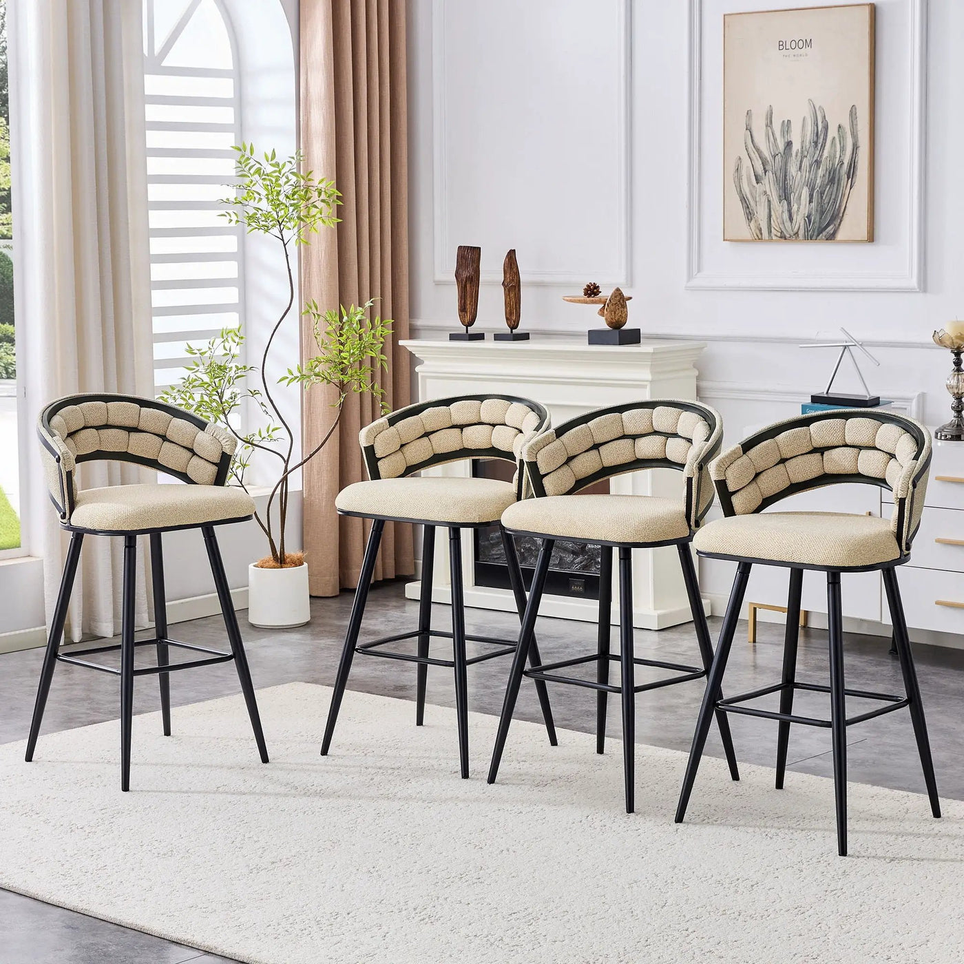 Bar Stools, Kitchen Island Counter Height Stools (Set of 2) by HouseOfZazla