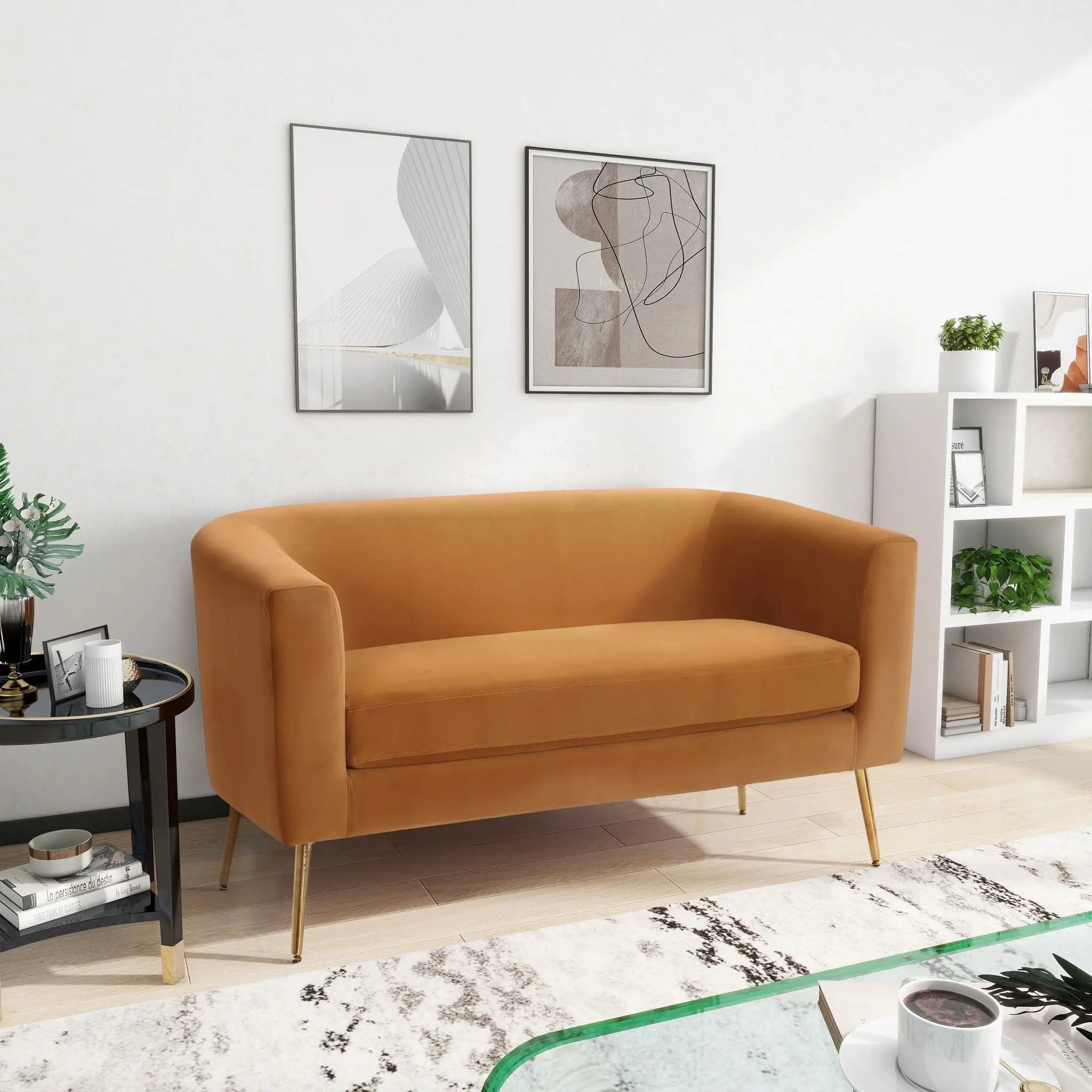 Modern Elegant Design Style Loveseat by HouseOfZazla
