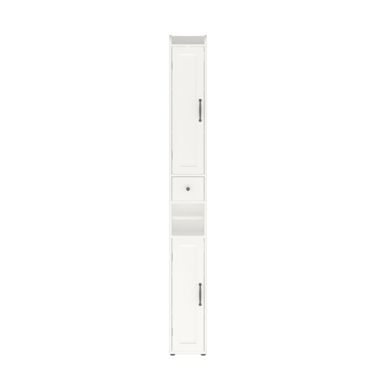 Slim Tall Bathroom Storage Cabinet with Adjustable Shelves - White, photo 9 of 17