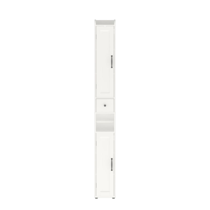 Slim Tall Bathroom Storage Cabinet with Adjustable Shelves - White, photo 9 of 17