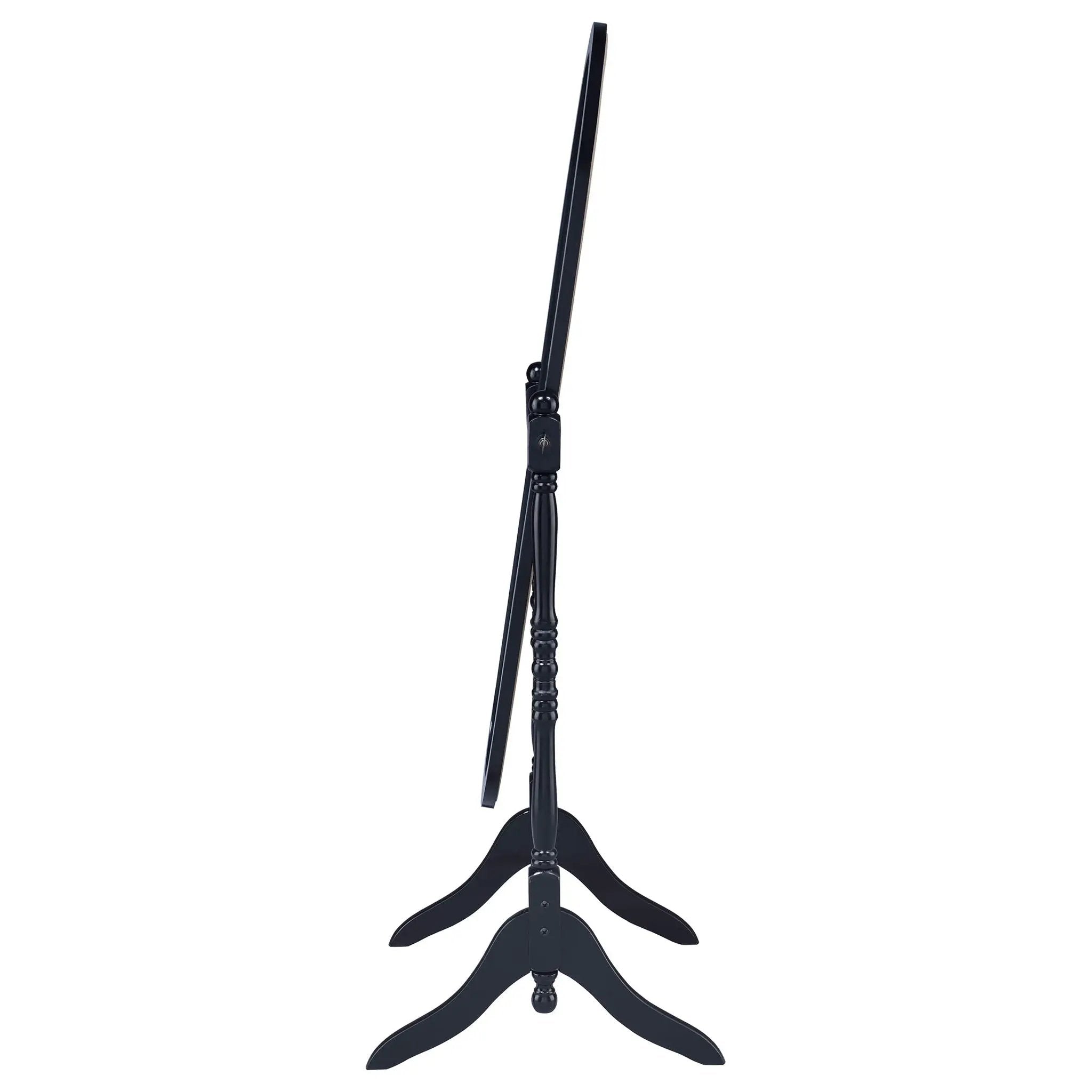 Foyet Wood Adjustable Full Length Cheval Mirror Black by Unique Piece Furniture