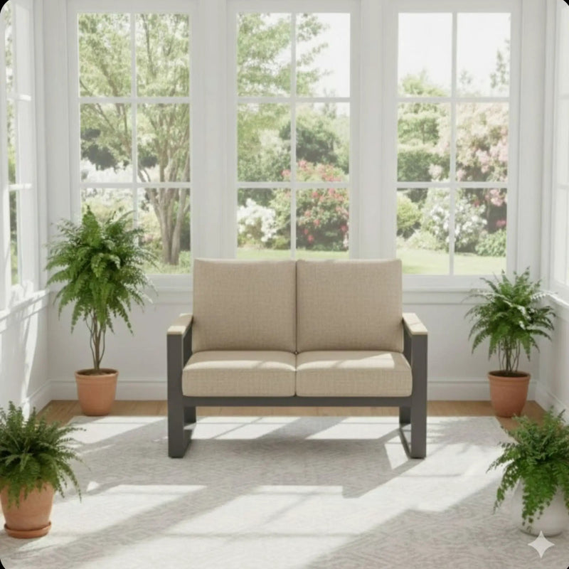 All-Weather Loveseat Sofa With Thick Cushions