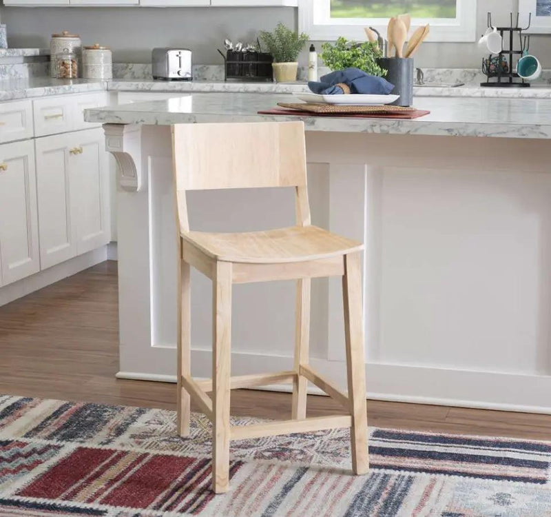 LINON HOME DECOR - DEVIN COUNTER STOOL UNFINISHED (SET OF 2) - CS279UNF02KD by Selzalot