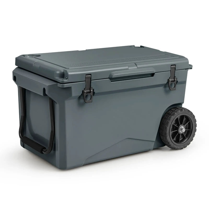 75 Quart Portable Cooler Rotomolded Ice Chest with Handles and Wheels by DirectDeals