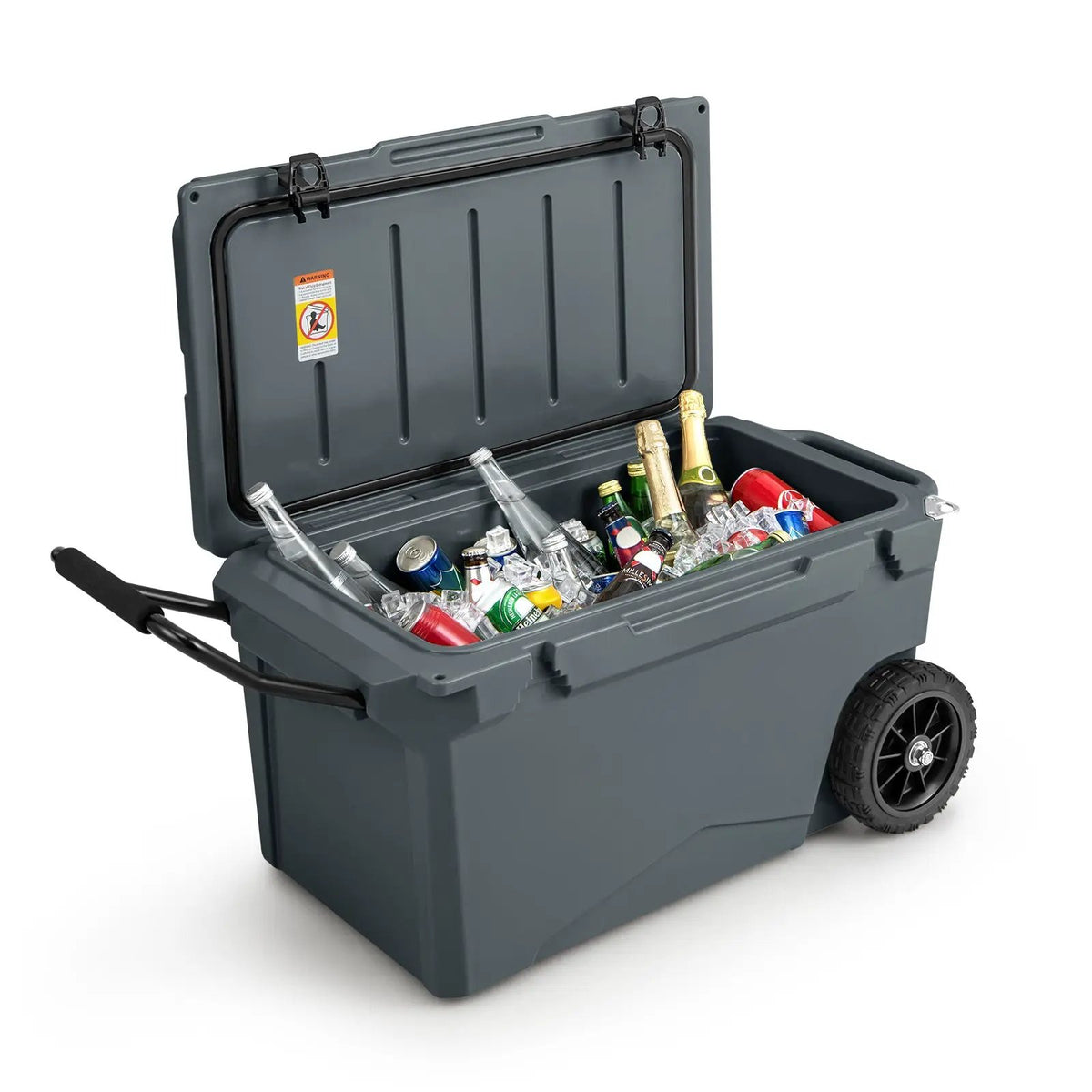 75 Quart Portable Cooler Rotomolded Ice Chest with Handles and Wheels by DirectDeals