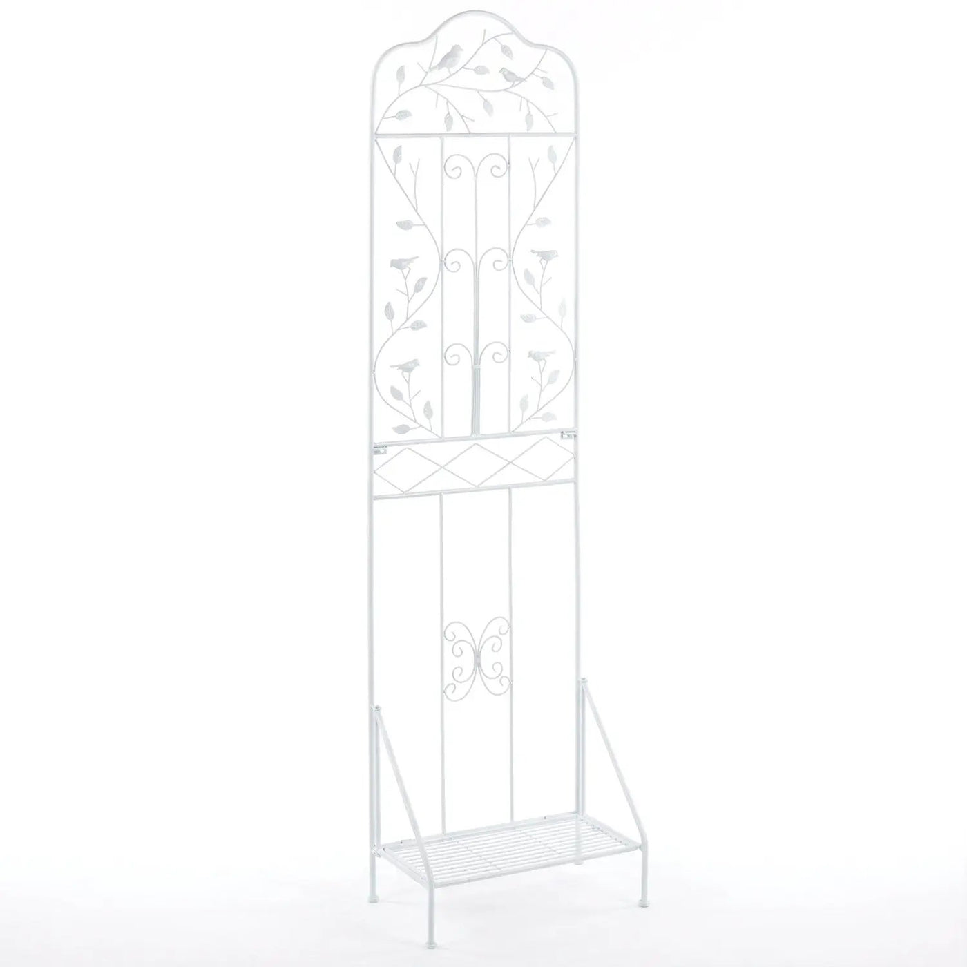 Metal Garden Trellis with Foldable Shelf 75 x 20 Inch by DirectDeals