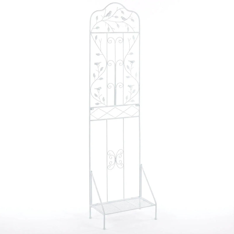 Metal Garden Trellis with Foldable Shelf 75 x 20 Inch by DirectDeals