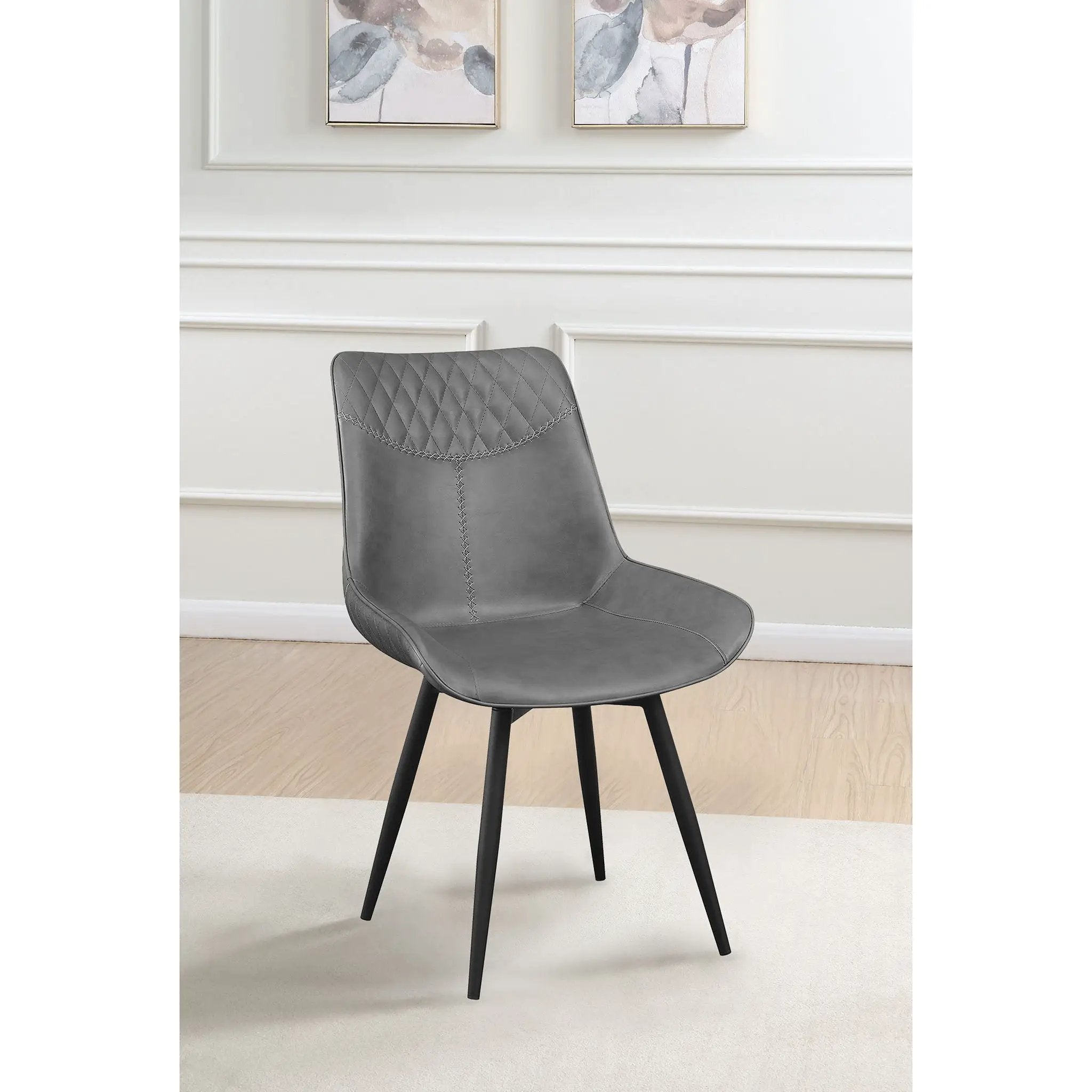 Tufted Swivel Side Chair (Set of 2) - Gray by HouseOfZazla