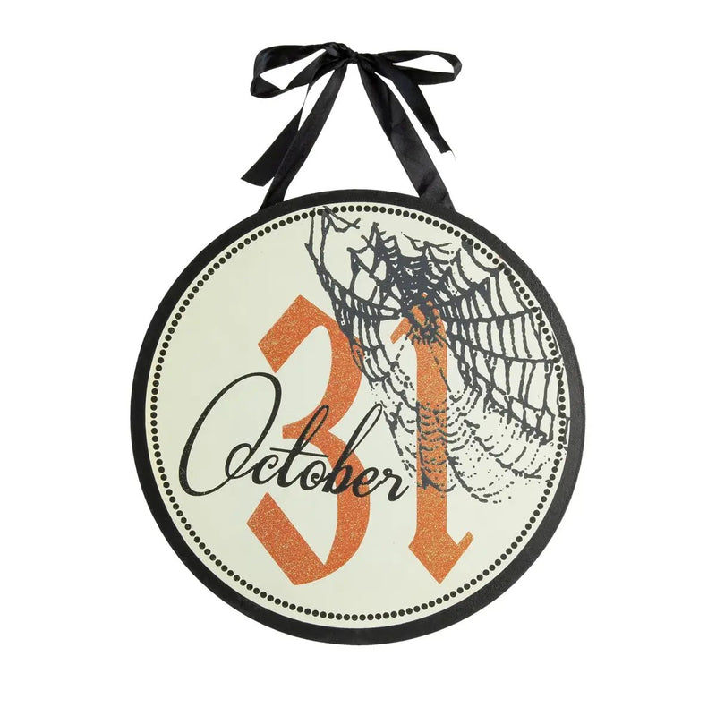 Set of 2, 12x12" Halloween Circle Sign by HouseOfZazla