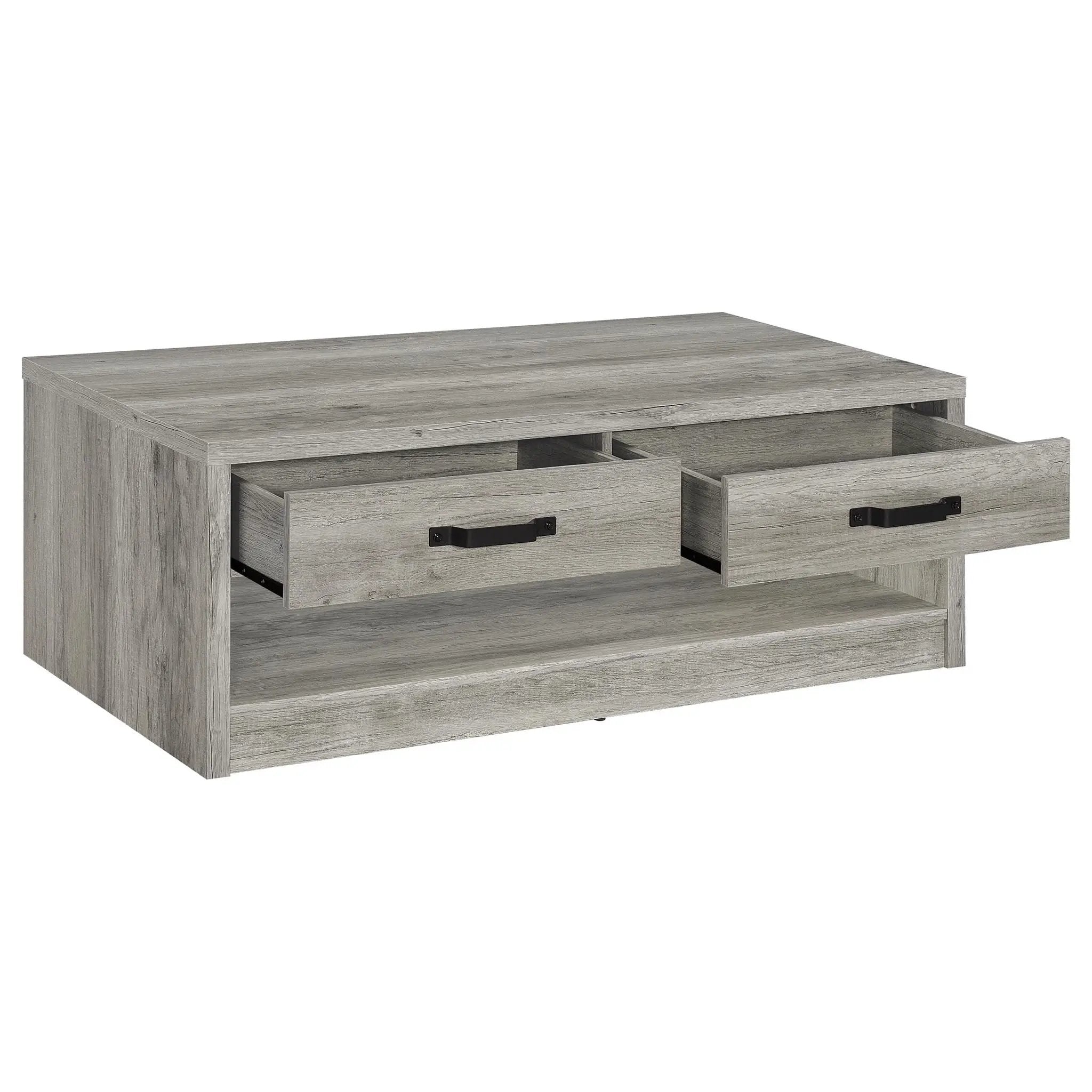 Nuberg - 2 Piece And End Table Set With Storage Drawers - Gray by HouseOfZazla