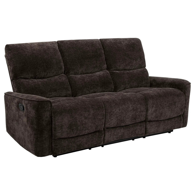 Navarro 2-piece Upholstered Reclining Sofa Set Dark Brown by Unique Piece Furniture