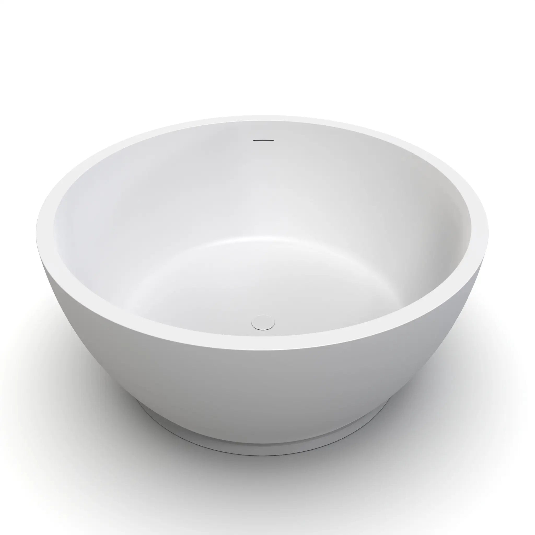 52.7 Inch Round Freestanding Solid Surface Soaking Bathtub by HouseOfZazla